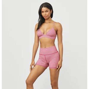 Alo Vapor Splendor Gingham Set (Medium top and bottom)